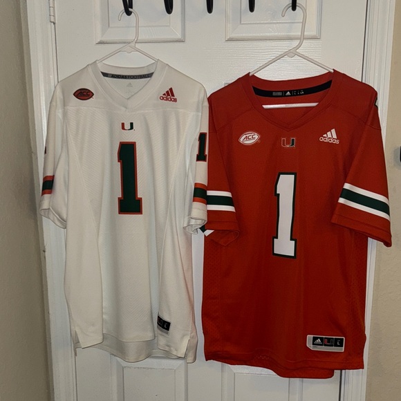 Miami Hurricanes Adidas Jerseys - Picture 1 of 6